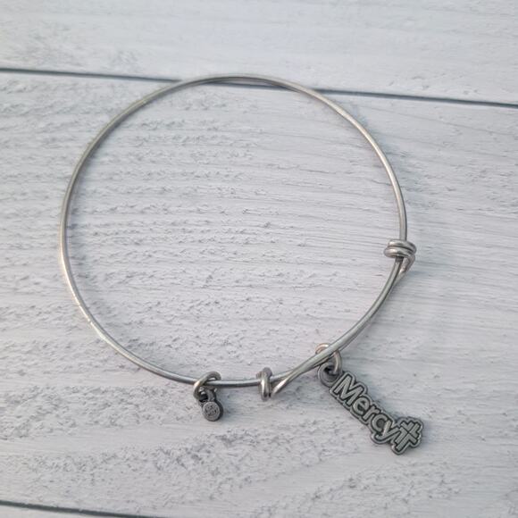 Adjustable Bracelet - Silver Tone - Mercy Charm - Picture 1 of 6